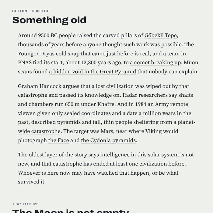 The picture: a chapter called Something old